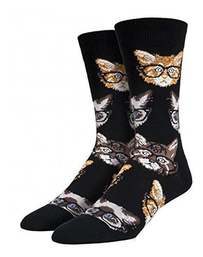 Calcetines Hombre Estampado Gatitos Talle 10-13