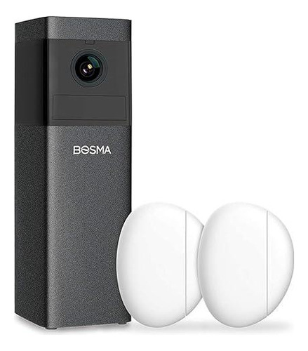 Pack 2 Sistema Sensores De Puerta Y Ventana Wifi Bosma Negro