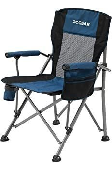 Silla De Camping Plegable De Brazo Duro Con Parte Trasera De