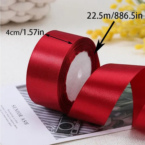 J 5 Rollos Satinado Decoracion Colores Cintes 4cm 112.5