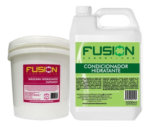 Kit Condicionador 5 Lts Mascara 3,5 Kg Profissional Fusion