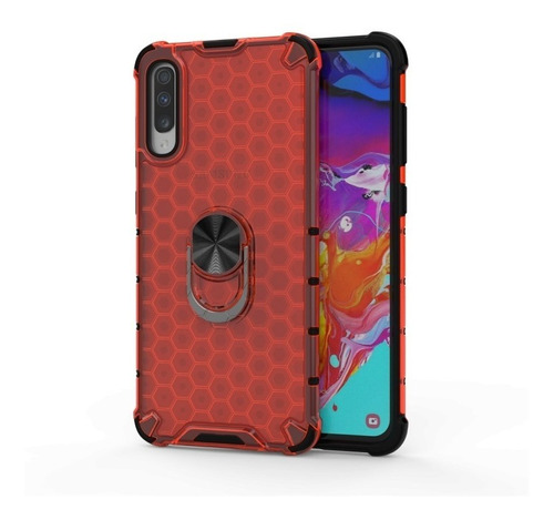 Funda Diseño Honeycomb Con Anillo  Para Samsung A50