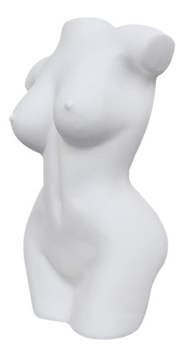 Florero De Resina Arte Cuerpo Femenino Estatua Sala Blanco