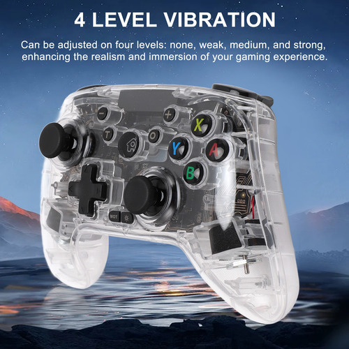 Controlador Sem Fio Para Pc Gaming 7 Color Rgb 4 6 Axis Gyro