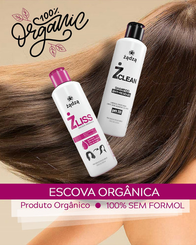 Kit Progressiva Organica Sem Formol 300ml + Shampoo Zadza