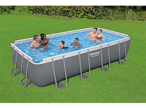 Juego De Piscina Familiar Rectangular Sobre El Suelo 4.57 X Gris Nombre Del Diseño