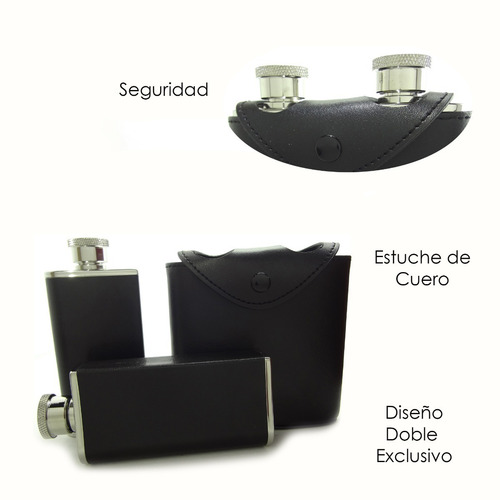 Licorera Whiskera Petaca 6oz Acero Inox: Por Banimported.