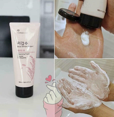 Imagen 3 de 3 de Rice Water Bright Facial Foaming Cleanser The Face Shop