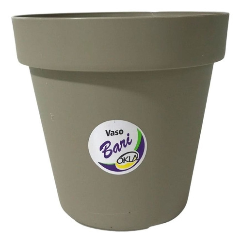 Vaso Bari Eco 15x13 De Plástico 3 Cores Para Decoração 1,4l Cor Cinza