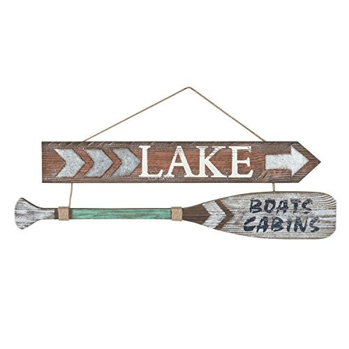 Beachcombers Letrero De Madera Lago Flecha Remo Fondo Placas
