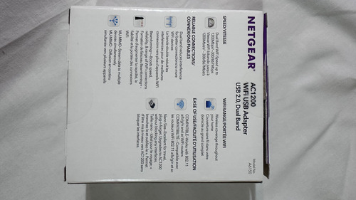 Mini Adaptador Netgear Ac 1200 Wifi Usb 2.0, Dual Band ,