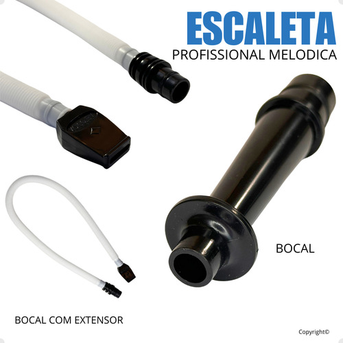 Escaleta Profissional Melódica - 32 Teclas - Cor Azul Azul-aço