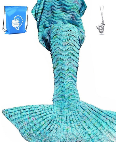Laghcat Mermaid Tail Blanket Knit Crochet Mermaid Blanket Fo