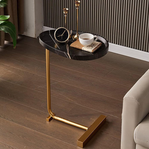 Mesa Auxiliar Minimalista En Forma De C, Mesa De Sofá
