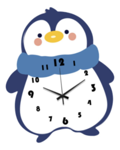Penguin Wall Reloj Silent Movement Café Reloj Cobre Reloj