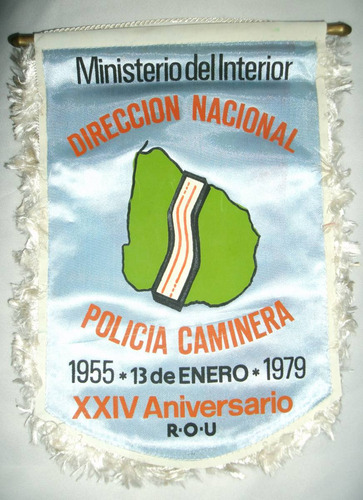 Banderín Antiguo Policia Caminera. Coleccionable.