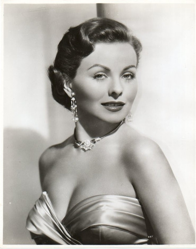 Fotografia Original Actríz Jeanne Crain En Blanco Y Negro