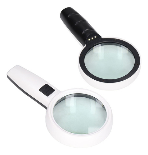 Lupa De Mão 30x Hd Magnifier Iluminado Slip