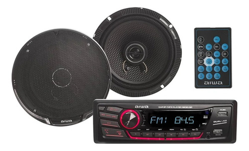 Combo Radio Bluetooth 1 Din + Parlante Auto Aiwa Caw-2016bt