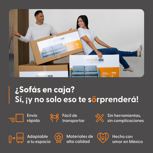 Sala Seccional Modular Esquinera De 6 Plazas + Pillow Pack Gris Oscuro Liso