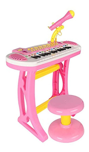 Teclado Electrónico Para Niños Color Rosa. Marca Pyle