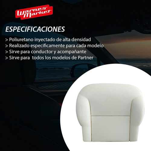 Imagen 2 de 5 de Relleno Asiento Butaca P/ Peugeot Partner 1998 A 2019