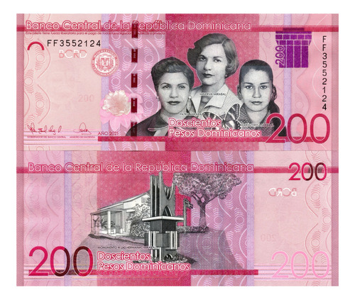 República Dominicana - 200 Pesos - Año 2021
