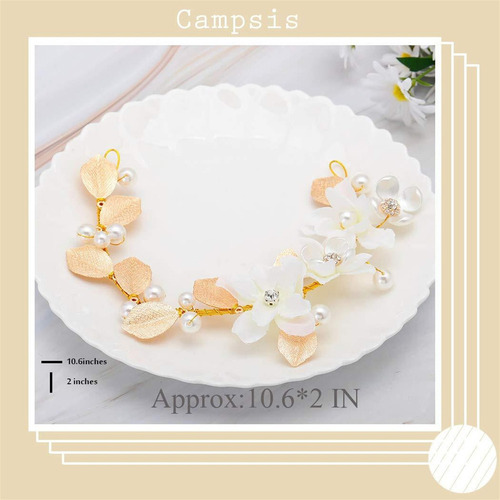 Diadema De Princesa De Flores Blancas Para La Primera