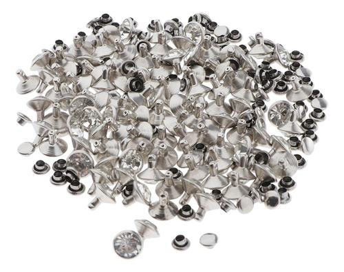 2x100pcs Botão De Pressão Rebites Artesanato De Couro Para