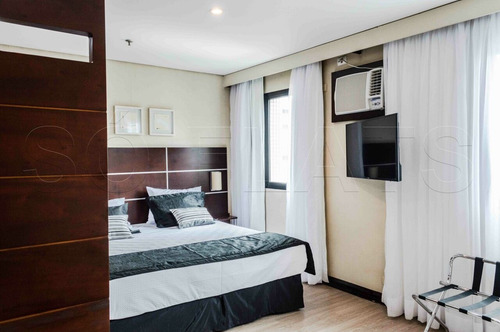 Imagem 4 de 15 de Flat No Transamérica Executive Congonhas 23m² Com 1 Dormitório E 1 Vaga. - Sf38860