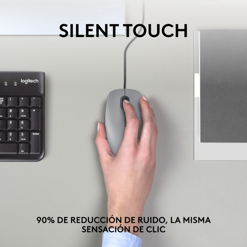 Logitech M110 Mouse Con Cable Usb Gris