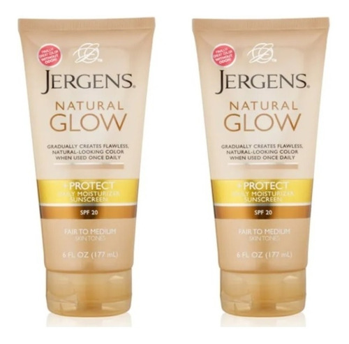 Pack 2 Jergens Natural Glow +protect Spf20 Autobronceador