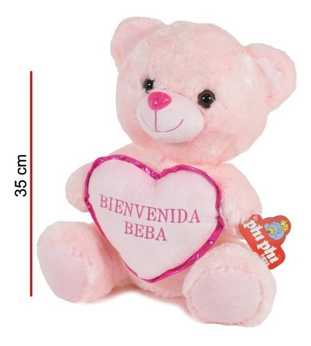 Phi Phi Toys Peluche Oso De Bienvenida Rosa O Celeste 3917