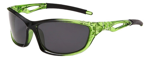 Oculos De Sol Polarizado Proteçao Solar Moda Esportivo Bike Armação Verde Desenho Sport