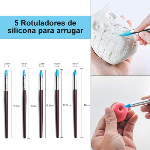 Kit De Herramientas De Modelado Arcilla Modelismo 41 Piezas