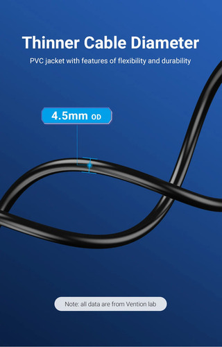 Cable Hdmi 2.0 Fibra Optica Vention - Certificado Profesional - 5 metros - Ultra HD 4k 60hz 18gbps - HDCP2.2 HDR - Para PC / Notebook / TV Proyector / MacBook / Consola - ALABJ