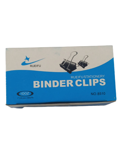 Ganchos Clip Mordaza Binder 1' O 25mm 12 Unds Pack 6