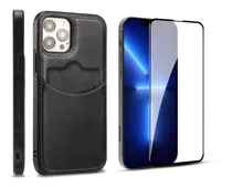 Comprar Carcasa Funda Símil Cuero + Lámina Pantalla Para iPhone