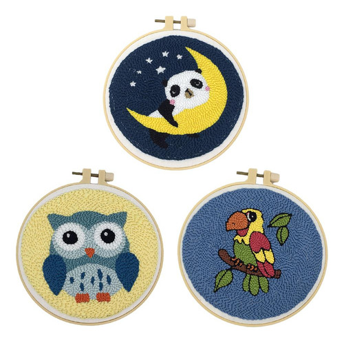 3x Kits De Agujas De Perforación De Animales De Dibujos