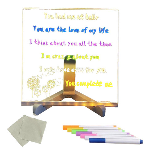 Tablero De Notas Led Con Colores Para Niños Tablero De Mensa