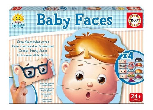 Baby Educa Puzzle Baby Faces Cara De Bebe