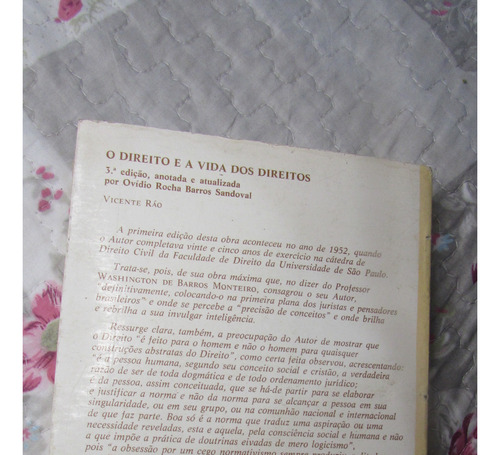 O Direito E A Vida Dos Outros (volume 1) - Vicente Ráo