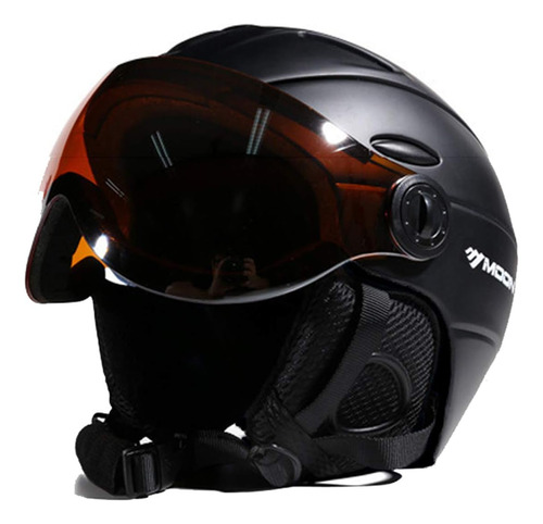2-in-1 Visor Ski Snowboard Helmet Integrated Goggles Mask Sh