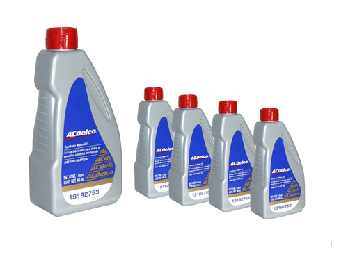 Kit Aceite Sintetico 10w40 Sn 946 Ml Acdelco (5 Pzas)