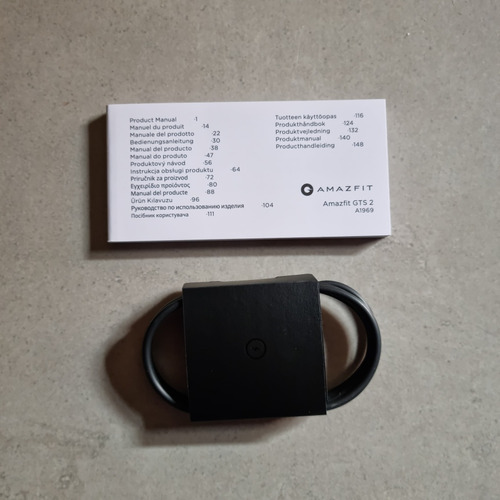 Reloj inteligente Amazfit Sport Amazfit Gts 2 con pantalla de 1,65 pulgadas y correa de silicona, color negro