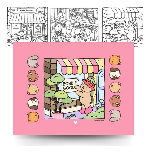 Livro De Colorir Caderno De Desenho Bobbie Goods Pintar