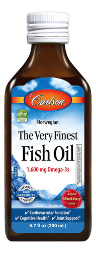 Aceite De Pescado 1600 Mg Omega-3 Sabor Bayas Carlson 200 Ml