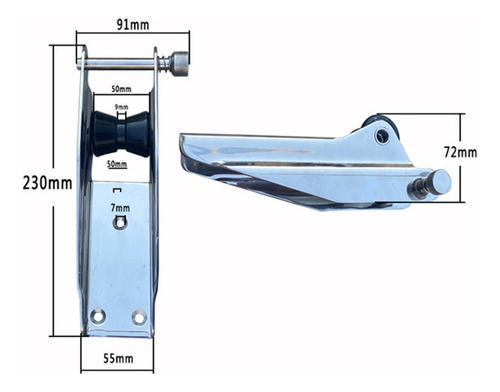 Rodillo De Anclaje De Acero Inoxidable Premium Para 230 Mm