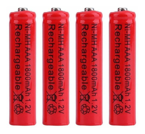 4 Pilas Baterias Recargables  Aaa  Ni-mh 1.2v Nuevas