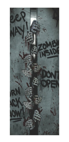 Adesivo Porta Walking Dead Zumbi Zombie 3 Artes (cod.zum2)